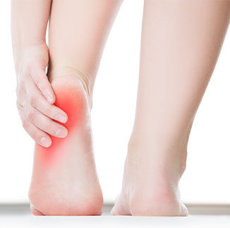 foot with heel pain